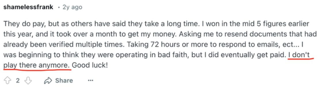 Payout Delays